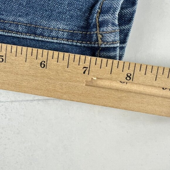 Letter To Juliet Jean Shorts Womens 29* High Rise Bermuda Blue Denim Jorts Tag M - Picture 13 of 16